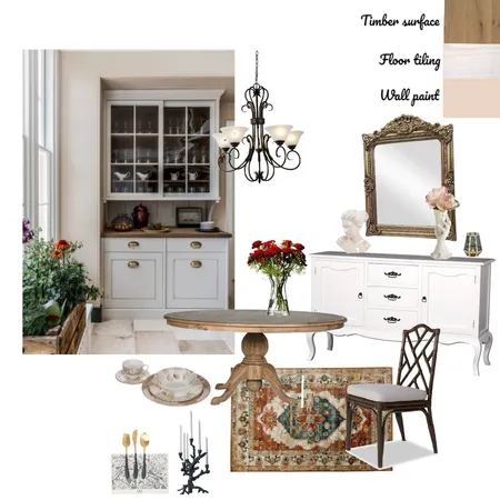 Country French dining Interior Design Mood Board by kaleennguyen on Style Sourcebook
