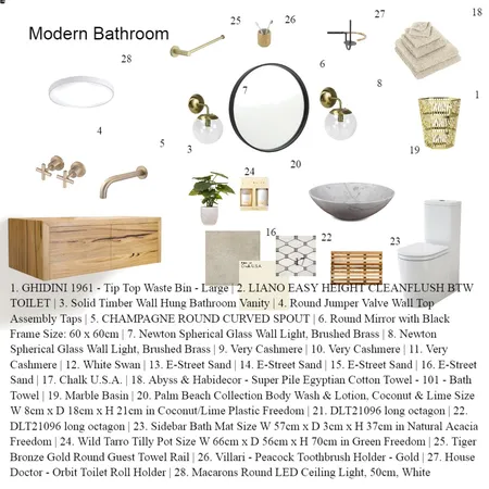 Modern Bathroom Interior Design Mood Board by Trish on Style Sourcebook