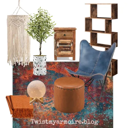 Blue Butterfly Room Interior Design Mood Board by Twist My Armoire on Style Sourcebook