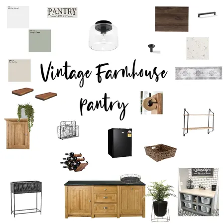 farmhouse vintage pantry Interior Design Mood Board by moniquezander on Style Sourcebook