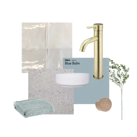 Blue balm bathroom Interior Design Mood Board by charlottemacdonald03 on Style Sourcebook