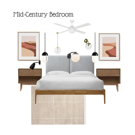 Mid-Century Bedroom Interior Design Mood Board by AUKBE0 on Style Sourcebook