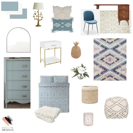 Julia Blue 1 Interior Design Mood Board by Maegan Perl Designs on Style Sourcebook