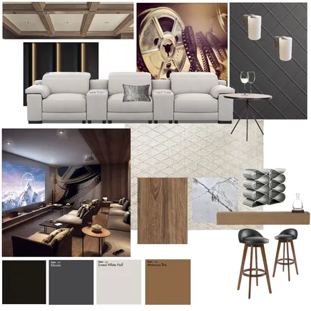 Contemporary media room Interior Design Mood Board by gmavris on Style Sourcebook