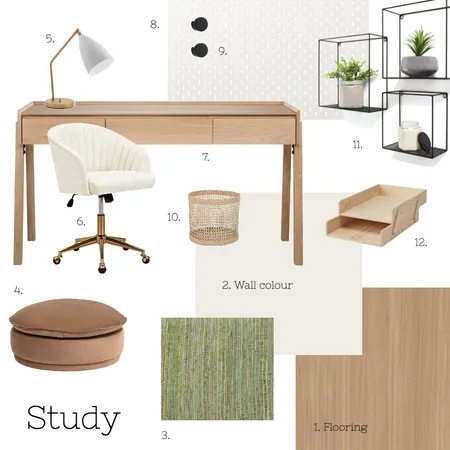 STUDY Interior Design Mood Board by Hosie Interiors on Style Sourcebook