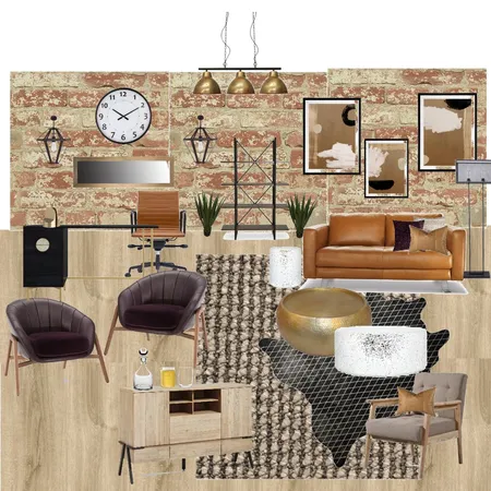 Industrial Office/Lounge Interior Design Mood Board by Jazmine.Garland on Style Sourcebook