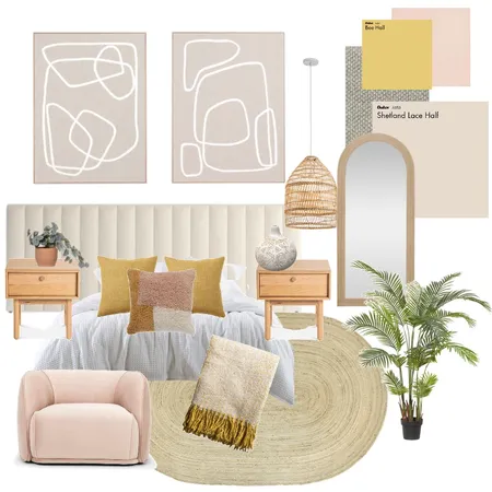 Mustard bedroom Interior Design Mood Board by charlottemacdonald03 on Style Sourcebook