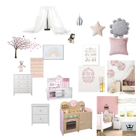 Little Girl Bedroom Interior Design Mood Board by wanjiku on Style Sourcebook
