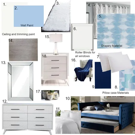 Guest bedroom Interior Design Mood Board by clustig on Style Sourcebook