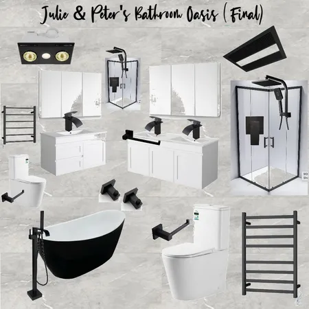 Julie & Peter's Bathroom Oasis (Final) Interior Design Mood Board by Copper & Tea Design by Lynda Bayada on Style Sourcebook