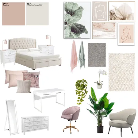 Pink teenage bedroom Interior Design Mood Board by kaychristine on Style Sourcebook