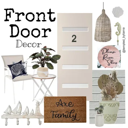 Tempted Front Door (Axe Family) Interior Design Mood Board by Tempted By Tiarna on Style Sourcebook