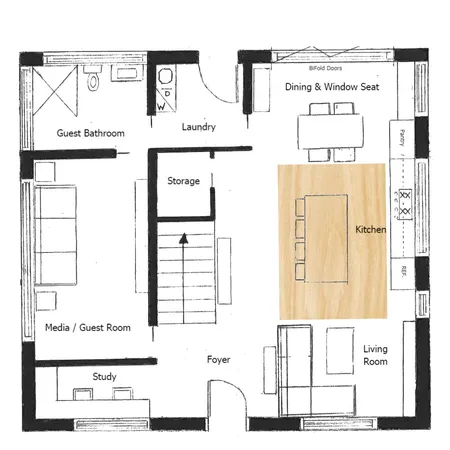 Floor Plan - Kitchen Interior Design Mood Board by Centred Interiors on Style Sourcebook