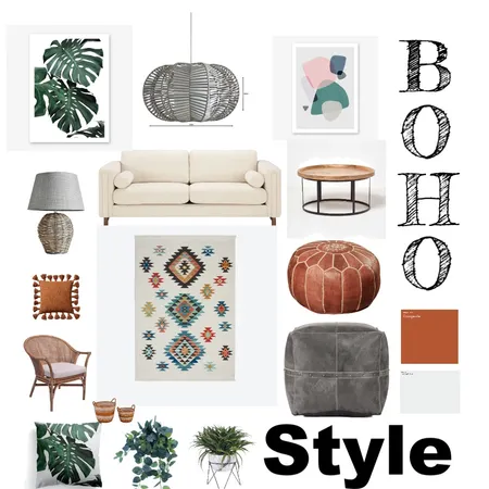 Boho Design Interior Design Mood Board by sandandstoneshomes on Style Sourcebook