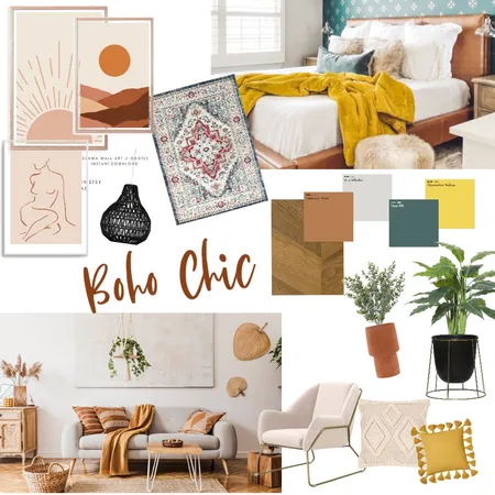 boho chic Interior Design Mood Board by Flow's Studio on Style Sourcebook