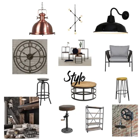 industrial mood board Interior Design Mood Board by rasha17 on Style Sourcebook