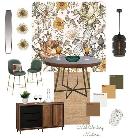 mid century modern dining Interior Design Mood Board by Jeannette vanLagen on Style Sourcebook