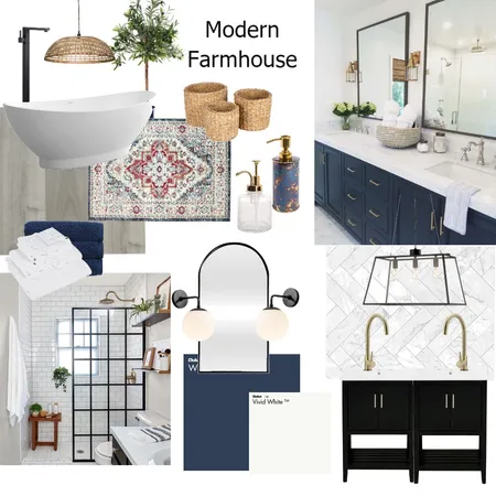modern farmhouse bathroom Interior Design Mood Board by thecharliehanrahan on Style Sourcebook