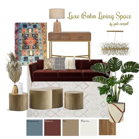 Luxe Boho Living Space designed by Gale Carroll Interior Design Mood Board by Gale Carroll on Style Sourcebook