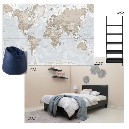 Bachelor Bedroom Interior Design Mood Board by Sanjana Bakshi on Style Sourcebook