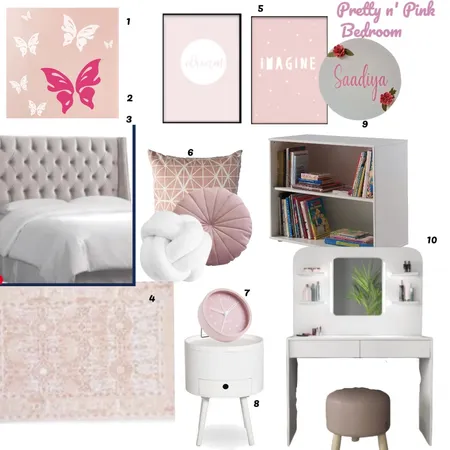 Teenage girls bedroom Interior Design Mood Board by nazrana786 on Style Sourcebook