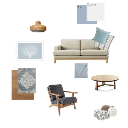 Blue Living Room Interior Design Mood Board by Bella on Style Sourcebook