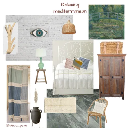 Monet Guest Bedroom Interior Design Mood Board by deco_pcm on Style Sourcebook