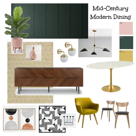 Mid Century Dining Interior Design Mood Board by dreeves on Style Sourcebook
