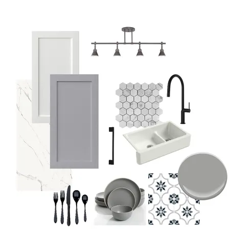 Pearl's Kitchen - Grey & Black Interior Design Mood Board by Khanyisa.Miya on Style Sourcebook