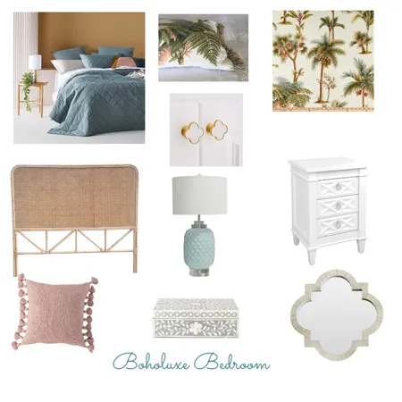 Boholuxe Bedroom Interior Design Mood Board by Anna Bella on Style Sourcebook