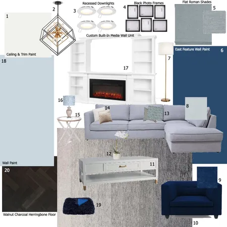 Monochromatic Living Room Interior Design Mood Board by stylized on Style Sourcebook