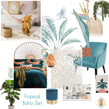 Tropical Art Deco Zen Den Interior Design Mood Board by beccalecca on Style Sourcebook