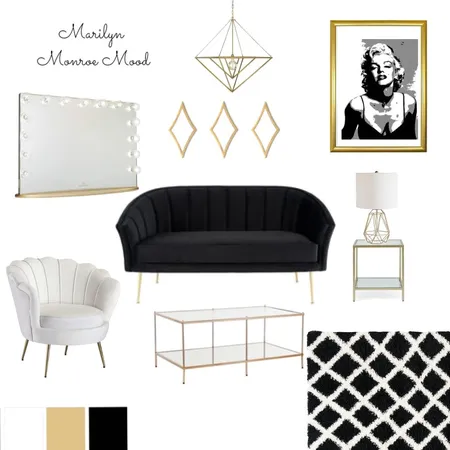 Marilyn Monroe Mood Interior Design Mood Board by Amanda Erin Designs on Style Sourcebook