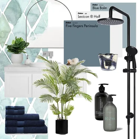 blue bathroom Interior Design Mood Board by abbyawilliams on Style Sourcebook