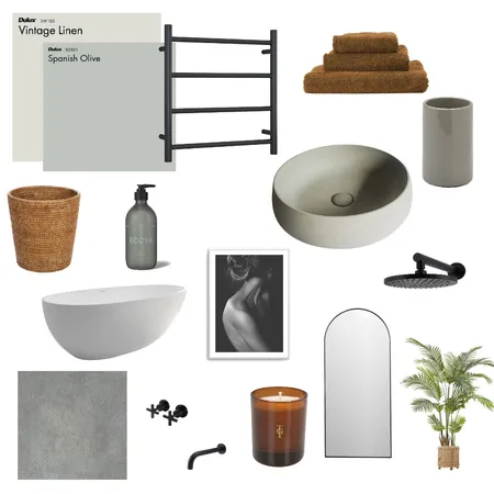 sage bathroom Interior Design Mood Board by chloescarpin on Style Sourcebook