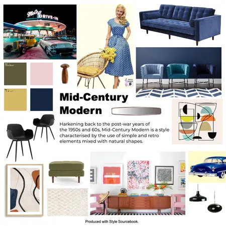 Mid-Century Modern Interior Design Mood Board by Rob Di Giovanni on Style Sourcebook