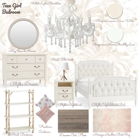 Girl Bed Room Interior Design Mood Board by InteriorsbyD on Style Sourcebook
