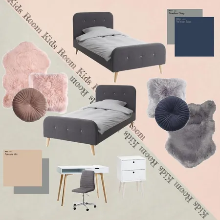 kids room pink & blue Interior Design Mood Board by Toni Martinez on Style Sourcebook