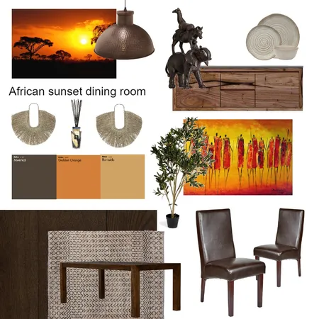 African Sunset Interior Design Mood Board by G2 Interiors on Style Sourcebook