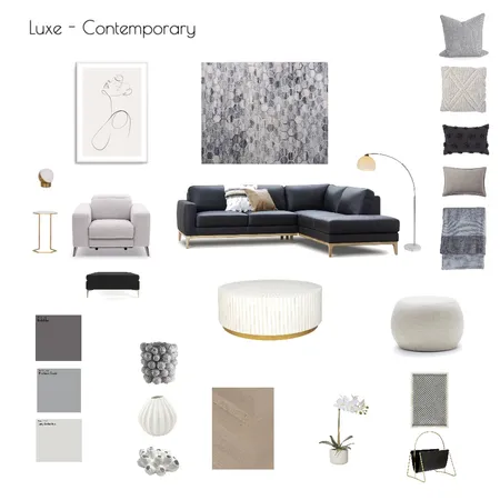 Contemporary Living Interior Design Mood Board by Sunday on Style Sourcebook