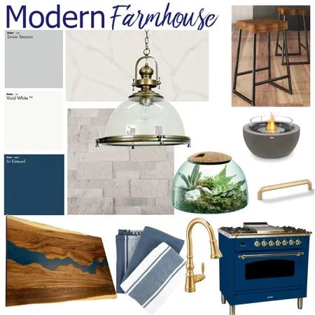 Modern Farmhouse Interior Design Mood Board by AllyVaux on Style Sourcebook
