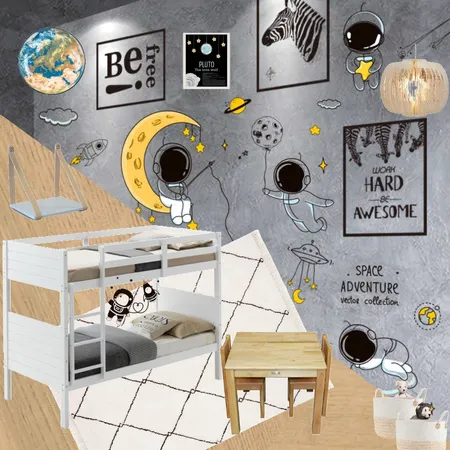 space kids bedroom Interior Design Mood Board by sherrykooznits on Style Sourcebook