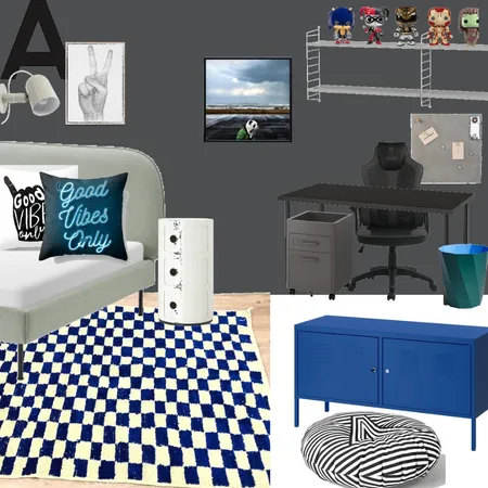 Teen boy room Interior Design Mood Board by YafitD on Style Sourcebook