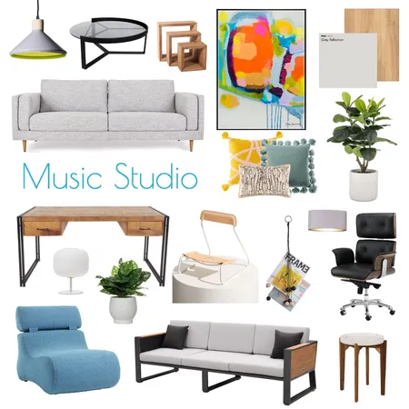Music Studio Final Draft Interior Design Mood Board by Beth26 on Style Sourcebook
