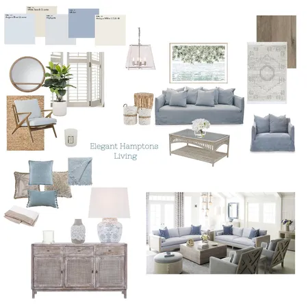 Elegant Hamptons Living Interior Design Mood Board by Lucydenning on Style Sourcebook
