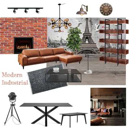 Modern Industrial Interior Design Mood Board by juenchye95 on Style Sourcebook