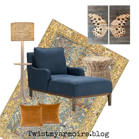 Blue Chaise Interior Design Mood Board by Twist My Armoire on Style Sourcebook