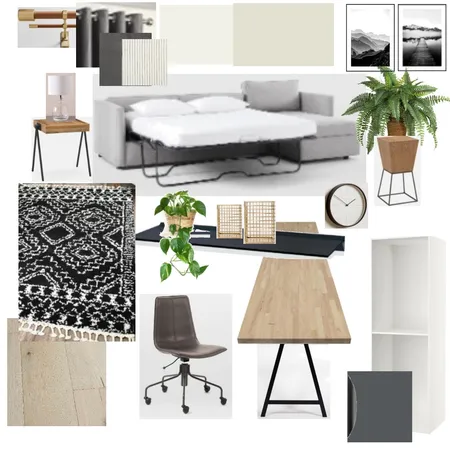 Module 9 - Study / Guestroom Interior Design Mood Board by kokotaylor on Style Sourcebook