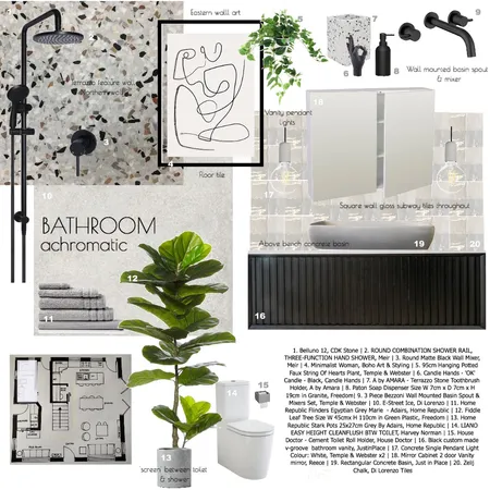 Bathroom - Module 9 Interior Design Mood Board by Katie Buttel Interiors on Style Sourcebook