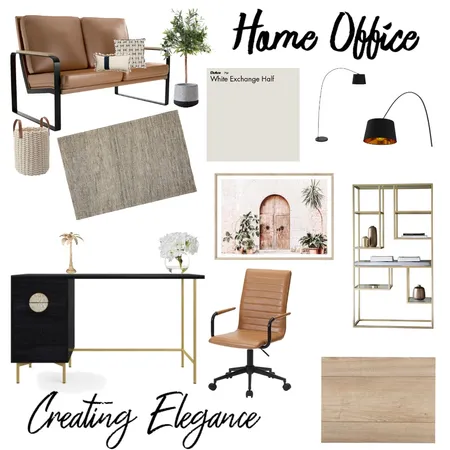 Home Office Interior Design Mood Board by Creating Elegance on Style Sourcebook